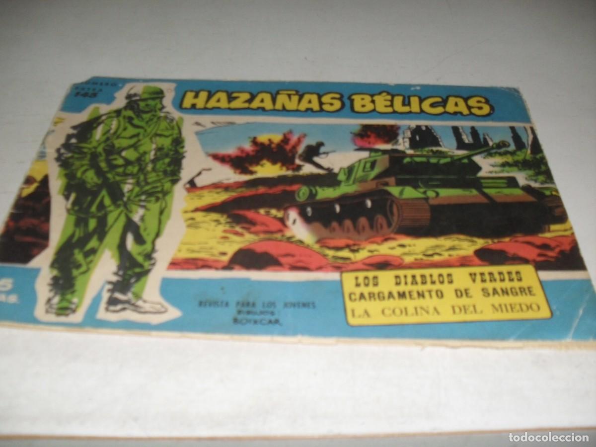 Tebeos: HAZA&Ntilde;AS BELICAS,S.AZUL,N&ordm; 145,LOS DIABLOS VERDES,DE BOIXCAR,DE 370.TORAY,1957