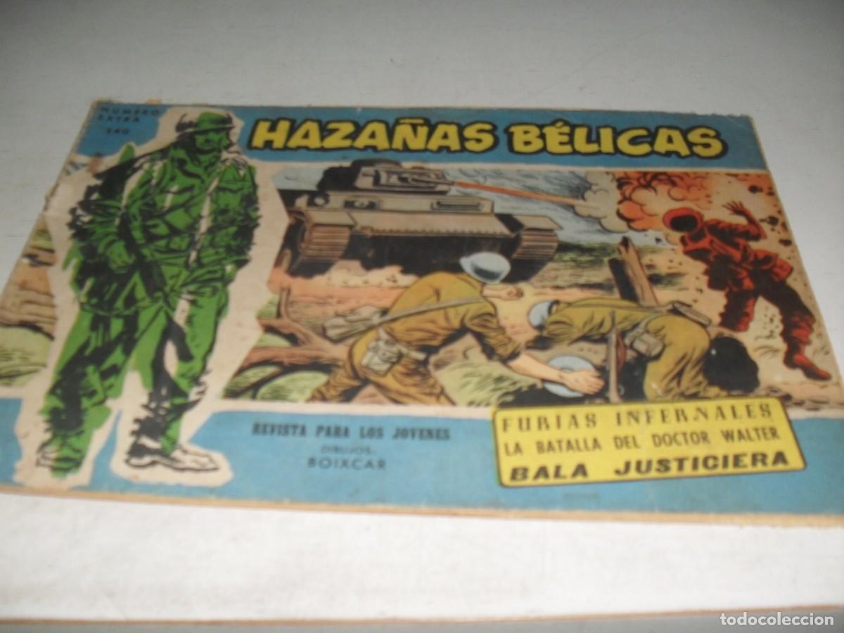 Tebeos: HAZA&Ntilde;AS BELICAS,S.AZUL,N&ordm; 140,FURIAS INFERNALES,DE BOIXCAR,DE 370.TORAY,1957