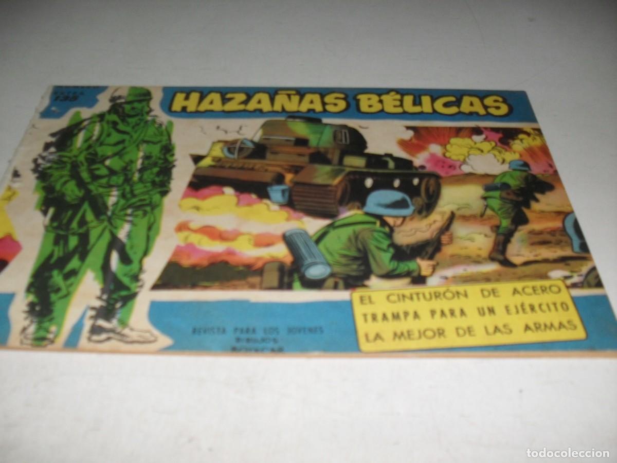 Tebeos: HAZA&Ntilde;AS BELICAS,S.AZUL,N&ordm; 135,EL CINTURON DE ACERO,DE BOIXCAR,DE 370.TORAY,1957