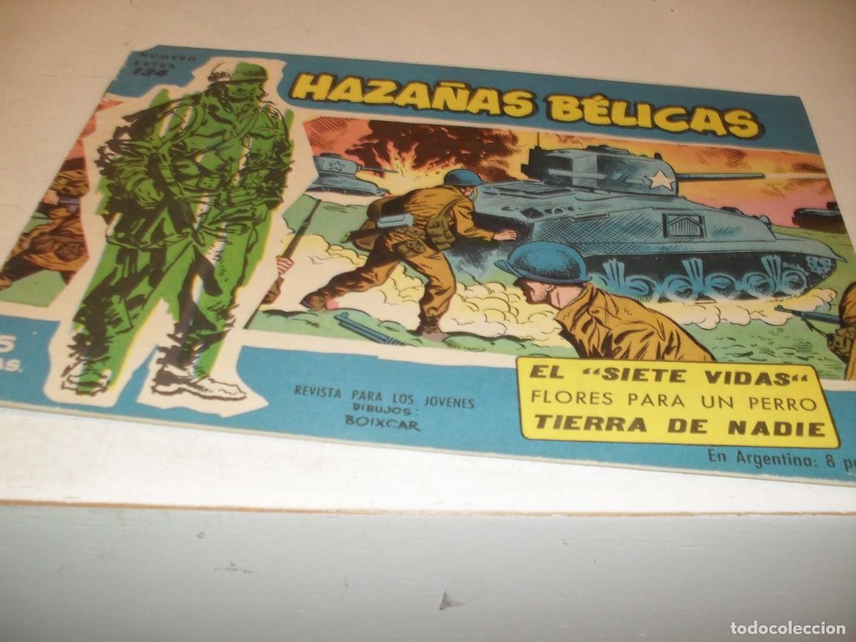 Tebeos: HAZA&Ntilde;AS BELICAS,S.AZUL,N&ordm; 134,EL SIETE VIDAS,DE BOIXCAR,DE 370.TORAY,1957