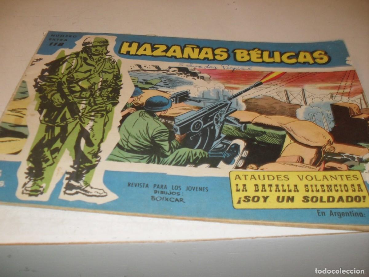 Tebeos: HAZA&Ntilde;AS BELICAS,S.AZUL,N&ordm; 118,ATAUDES VOLANTES,Y 2 AVENTURAS MAS,DE 370.TORAY,1957