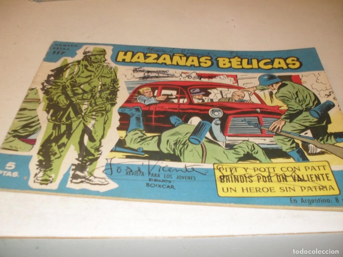 Tebeos: HAZA&Ntilde;AS BELICAS,S.AZUL,N&ordm; 117,PITT Y POTT CON PATT,Y 2 AVENTURAS MAS,DE 370.TORAY,1957