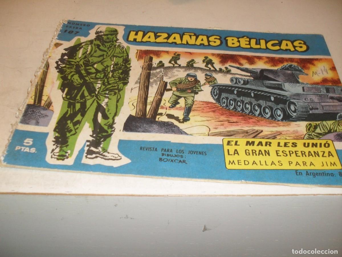 Tebeos: HAZA&Ntilde;AS BELICAS,S.AZUL,N&ordm; 107,EL MAR LES UNIO,Y 2 AVENTURAS MAS,DE 370.TORAY,1957