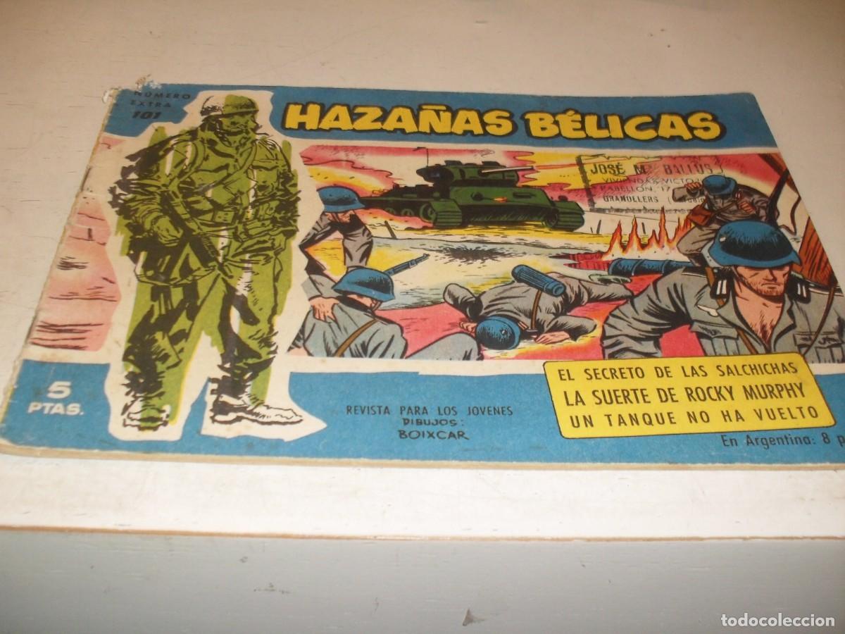 Tebeos: HAZA&Ntilde;AS BELICAS,S.AZUL,N&ordm; 101,EL SECRETO DE LAS SALCHICHAS,Y 2 AVENTURAS MAS,DE 370.TORAY,1957