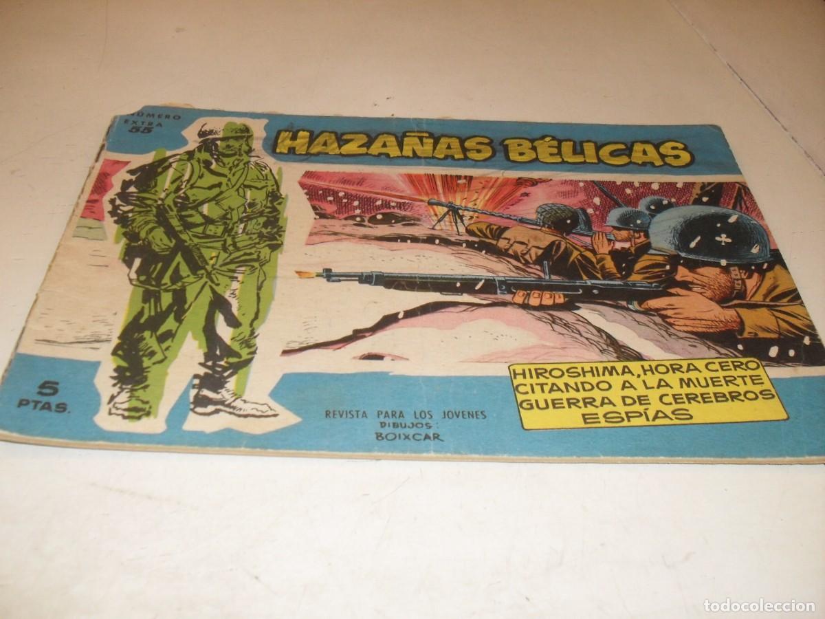 Tebeos: HAZA&Ntilde;AS BELICAS,S.AZUL,N&ordm; 55,HIROSHIMA,HORA CERO,DE BOIXCAR,DE 370.TORAY,1957