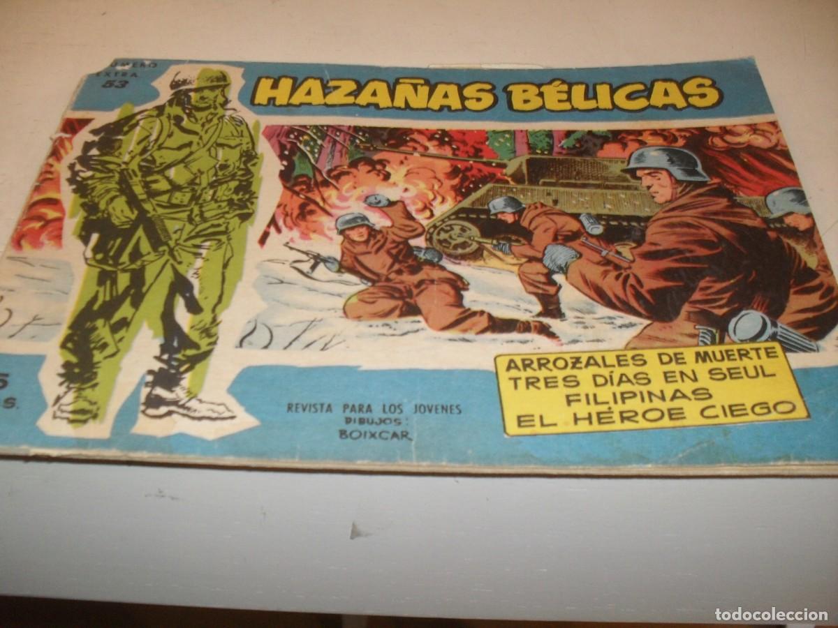 Tebeos: HAZA&Ntilde;AS BELICAS,S.AZUL,N&ordm; 53,ARROZALES DE MUERTE,DE BOIXCAR,DE 370.TORAY,1957