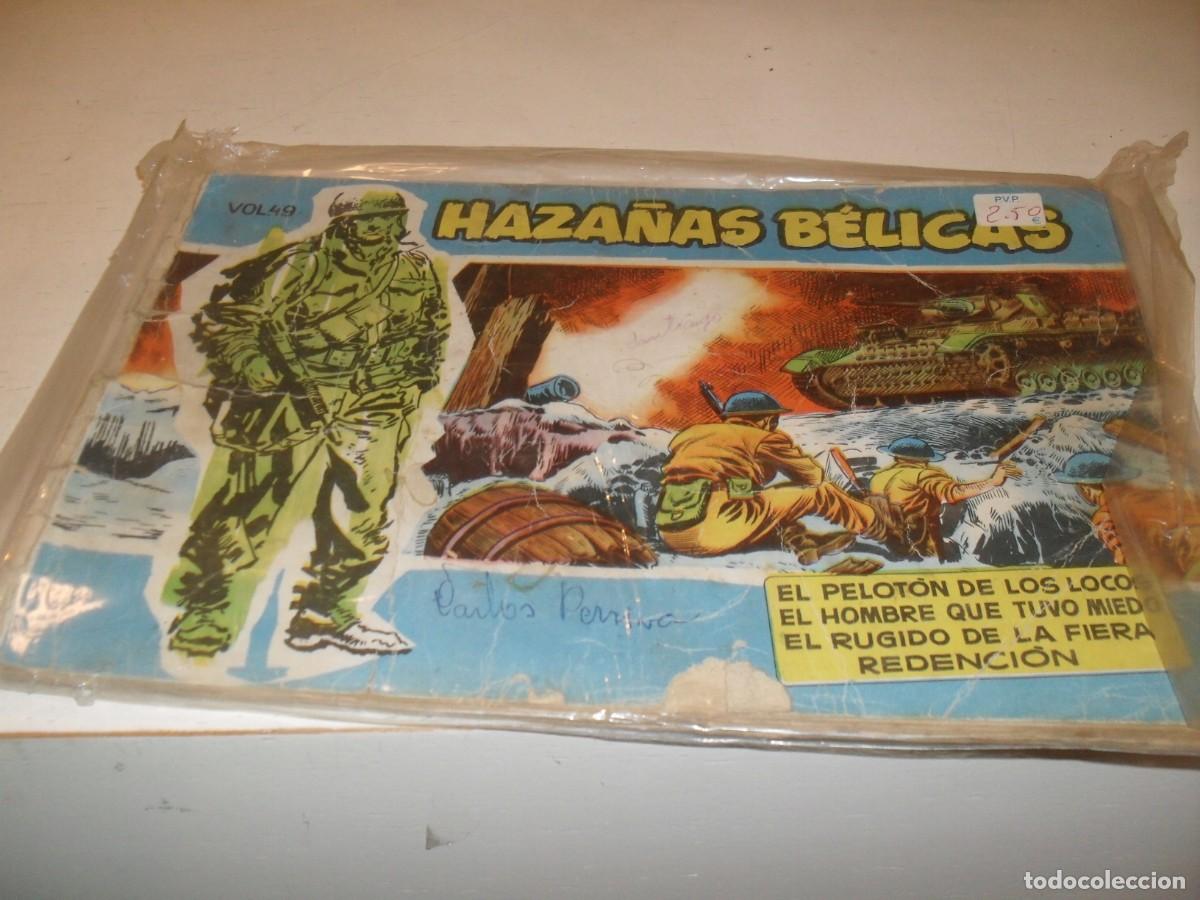 Tebeos: HAZA&Ntilde;AS BELICAS,S.AZUL,N&ordm; 49,EL PELOTON DE LOS LOCOSDE BOIXCAR,DE 370.TORAY,1957