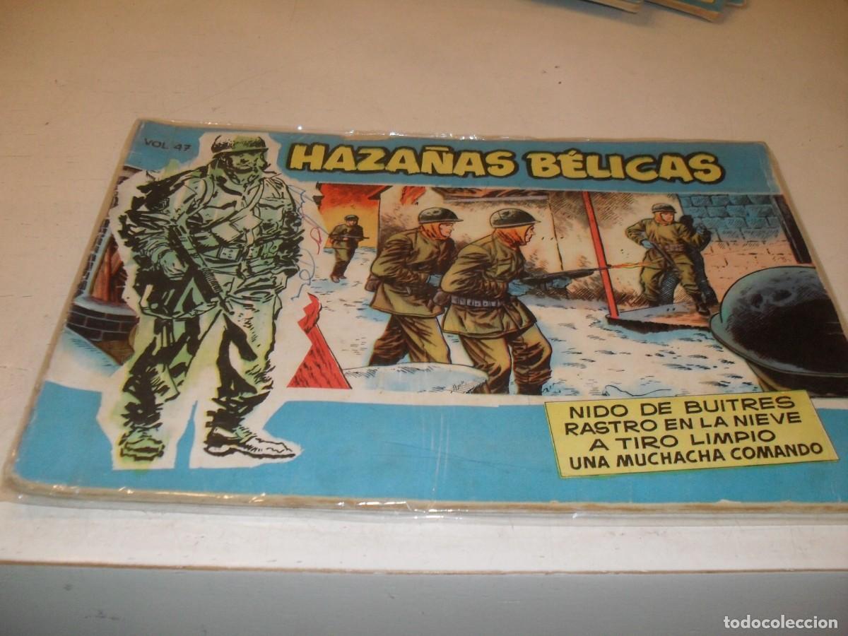 Tebeos: HAZA&Ntilde;AS BELICAS,S.AZUL,N&ordm; 47,NIDO DE BUITRES,DE BOIXCAR,DE 370.TORAY,1957