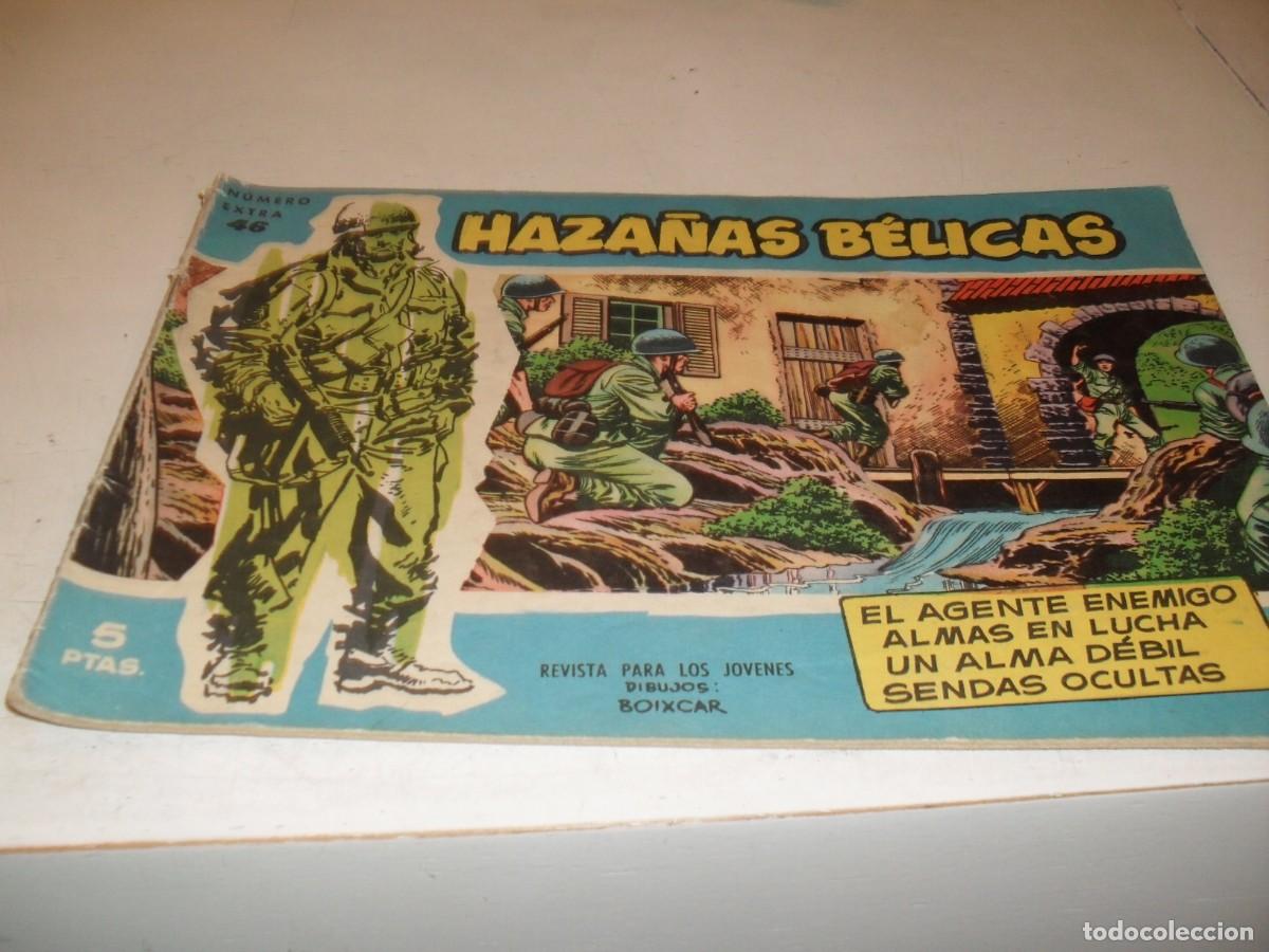 Tebeos: HAZA&Ntilde;AS BELICAS,S.AZUL,N&ordm; 46,EL AGENTE ENEMIGO,DE BOIXCAR,DE 370.TORAY,1957