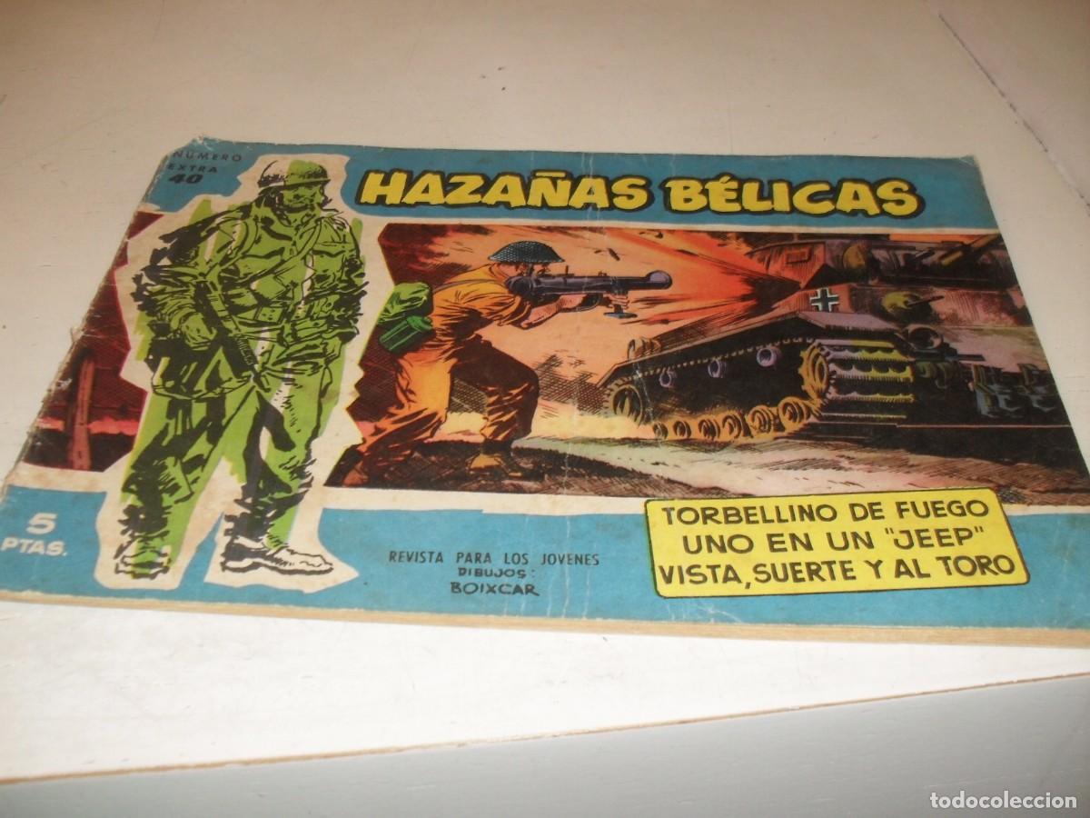 Tebeos: HAZA&Ntilde;AS BELICAS,S.AZUL,N&ordm; 40,TORBELLINO DE FUEGO,DE BOIXCAR,DE 370.TORAY,1957