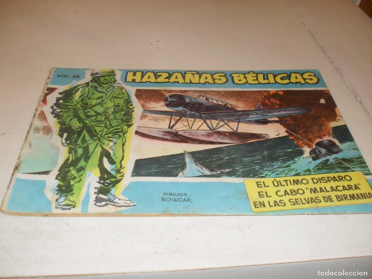 Tebeos: HAZA&Ntilde;AS BELICAS,S.AZUL,N&ordm; 38,EL ULTIMO DISPARO,DE BOIXCAR,DE 370.TORAY,1957