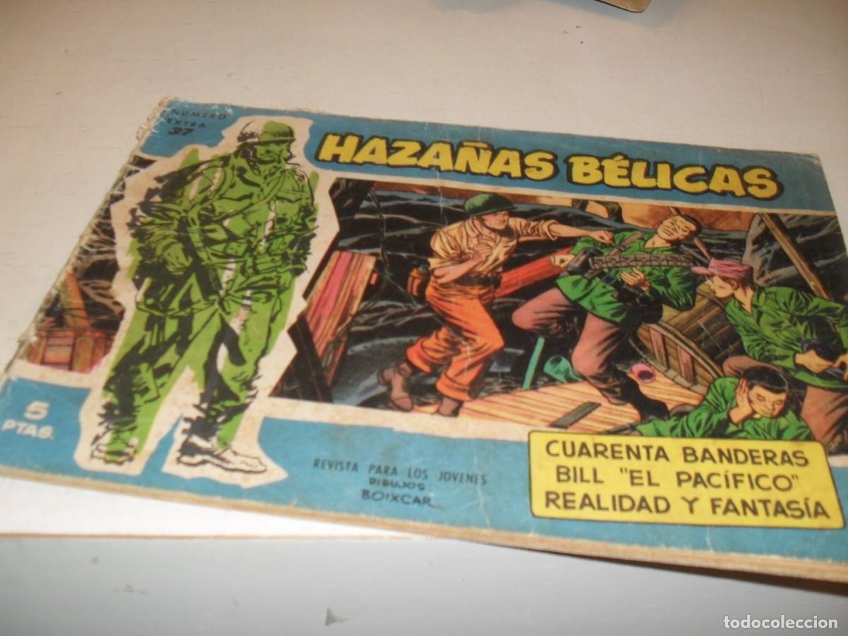Tebeos: HAZA&Ntilde;AS BELICAS,S.AZUL,N&ordm; 37,CUARENTA BANDERAS,DE BOIXCAR,DE 370.TORAY,1957