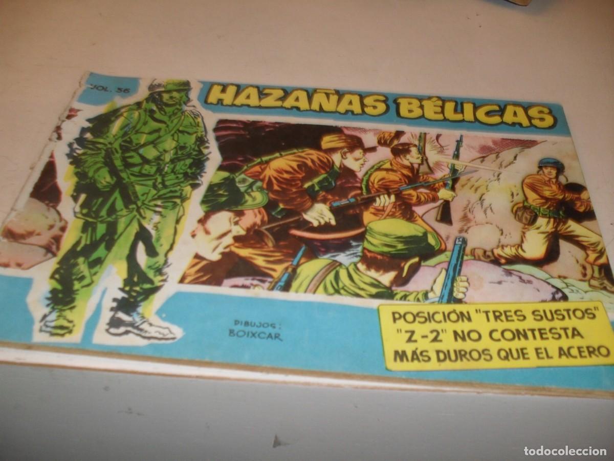 Tebeos: HAZA&Ntilde;AS BELICAS,S.AZUL,N&ordm; 36,POSICION TRES SUSTOS,DE BOIXCAR,DE 370.TORAY,1957