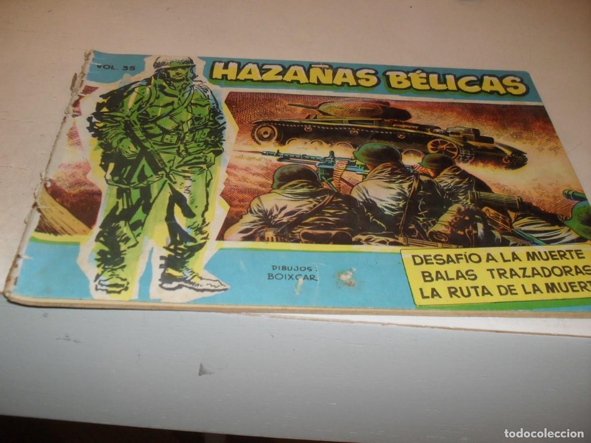 Tebeos: HAZA&Ntilde;AS BELICAS,S.AZUL,N&ordm; 35,DESAFIO A LA MUERTE,DE BOIXCAR,DE 370.TORAY,1957