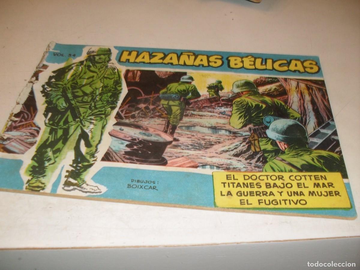Tebeos: HAZA&Ntilde;AS BELICAS,S.AZUL,N&ordm; 34,EL DOCTOR COTTEN,DE BOIXCAR,DE 370.TORAY,1957