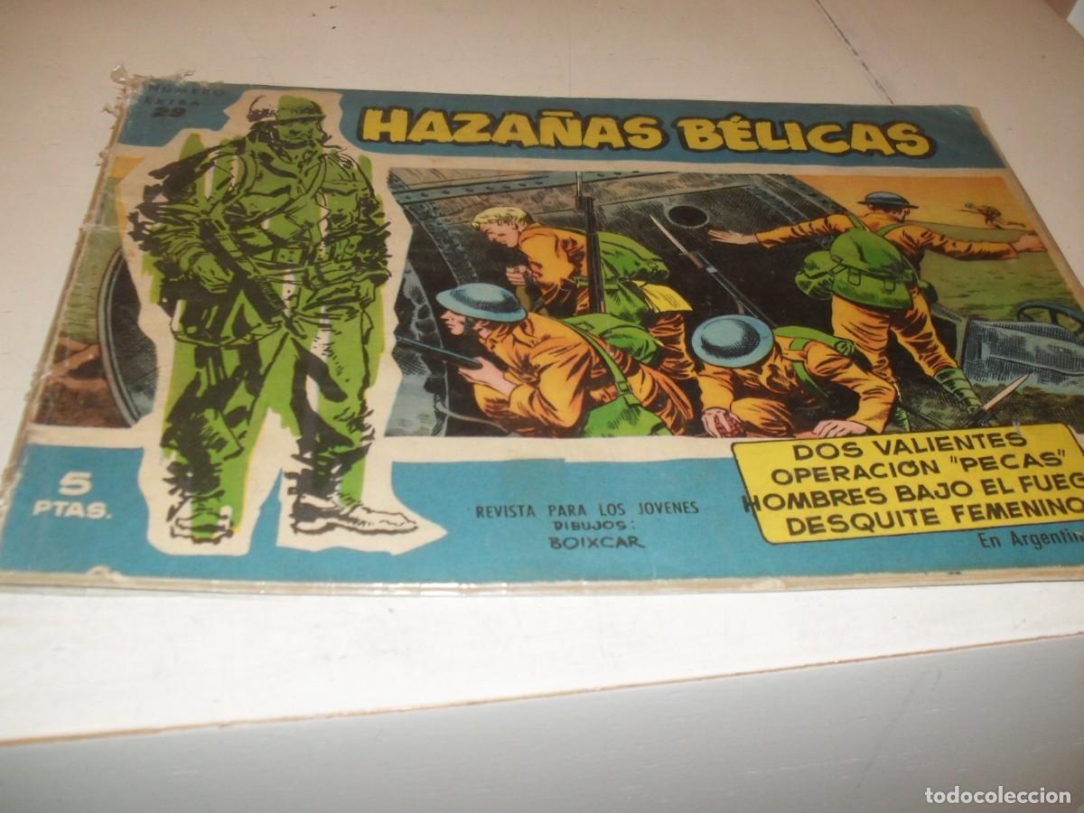 Tebeos: HAZA&Ntilde;AS BELICAS,S.AZUL,N&ordm; 29,DOS VALIENTES,DE BOIXCAR,DE 370.TORAY,1957