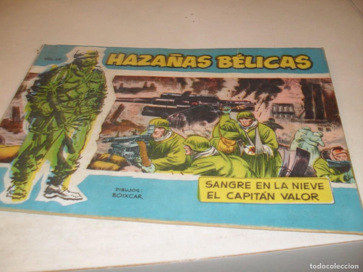 Tebeos: HAZA&Ntilde;AS BELICAS,S.AZUL,N&ordm; 26,PRIMEROS N&ordm;.SANGRE EN LA NIEVE,DE BOIXCAR,DE 370.TORAY,1957
