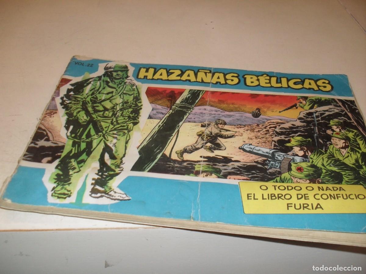 Tebeos: HAZA&Ntilde;AS BELICAS,S.AZUL,N&ordm; 22,PRIMEROS N&ordm;.O TODO O NADA,DE BOIXCAR,DE 370.TORAY,1957