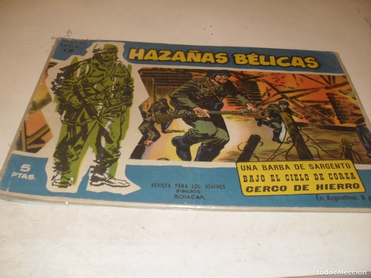 Tebeos: HAZA&Ntilde;AS BELICAS,S.AZUL,N&ordm; 15,PRIMEROS N&ordm;.UNA BARBA DE SARGENTO,DE BOIXCAR,DE 370.TORAY,1957