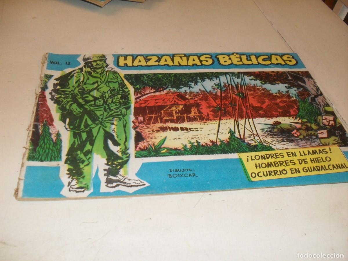 Tebeos: HAZA&Ntilde;AS BELICAS,S.AZUL,N&ordm; 12,PRIMEROS N&ordm;,LONDRES EN LLAMAS,DE BOIXCAR,DE 370.TORAY,1957
