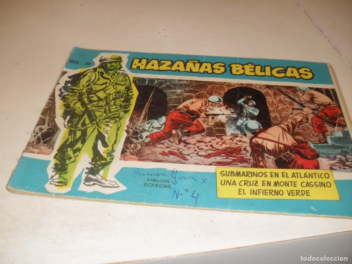 Tebeos: HAZA&Ntilde;AS BELICAS,S.AZUL,N&ordm; 10,PRIMEROS N&ordm;,SUBMARINOS EN EL ATLANTICO,DE BOIXCAR,DE 370.TORAY,1957