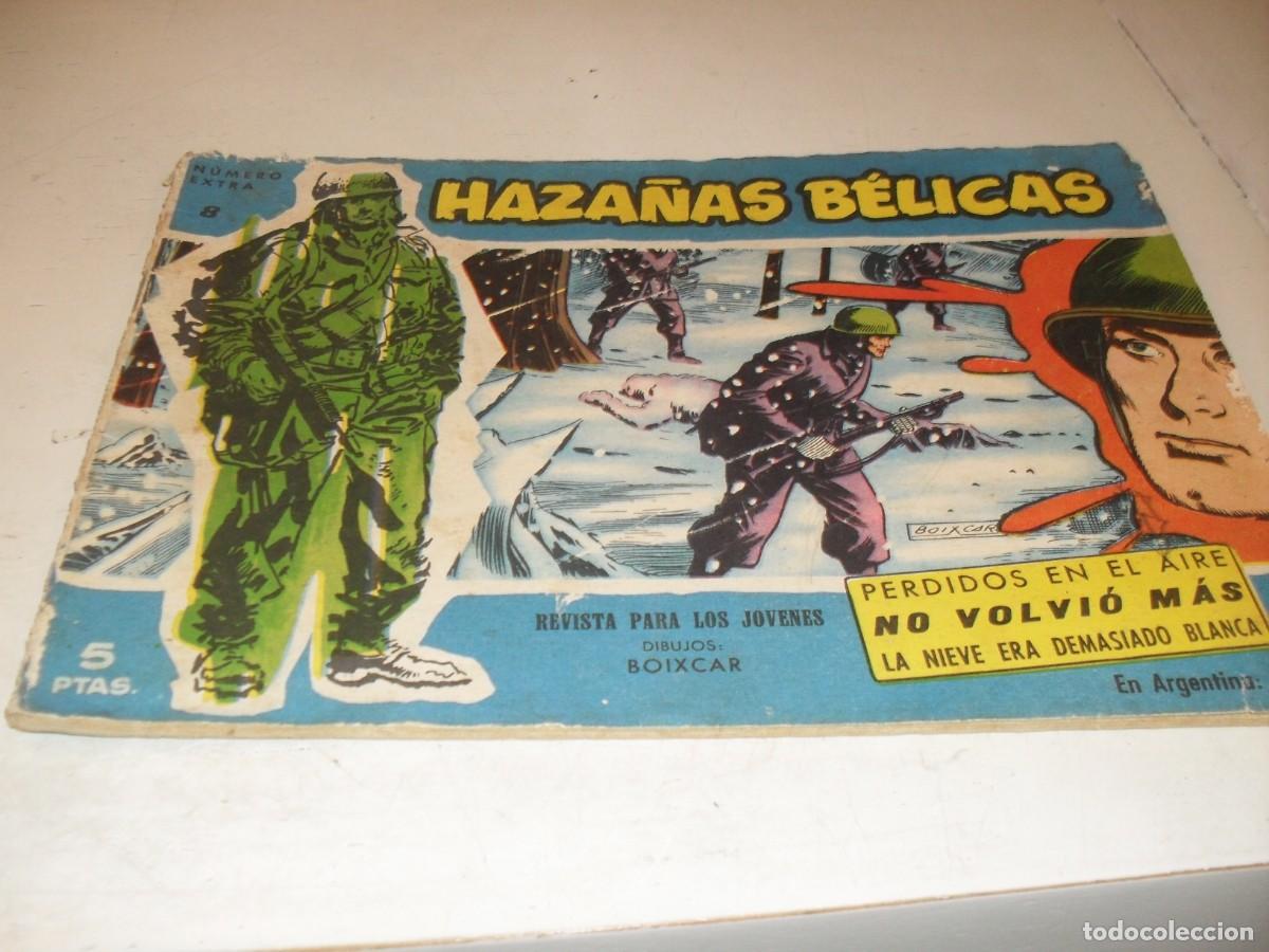 Tebeos: HAZA&Ntilde;AS BELICAS,S.AZUL,N&ordm; 8,PRIMEROS N&ordm;,PERDIDOS EN EL AIRE,DE BOIXCAR,DE 370.TORAY,1957