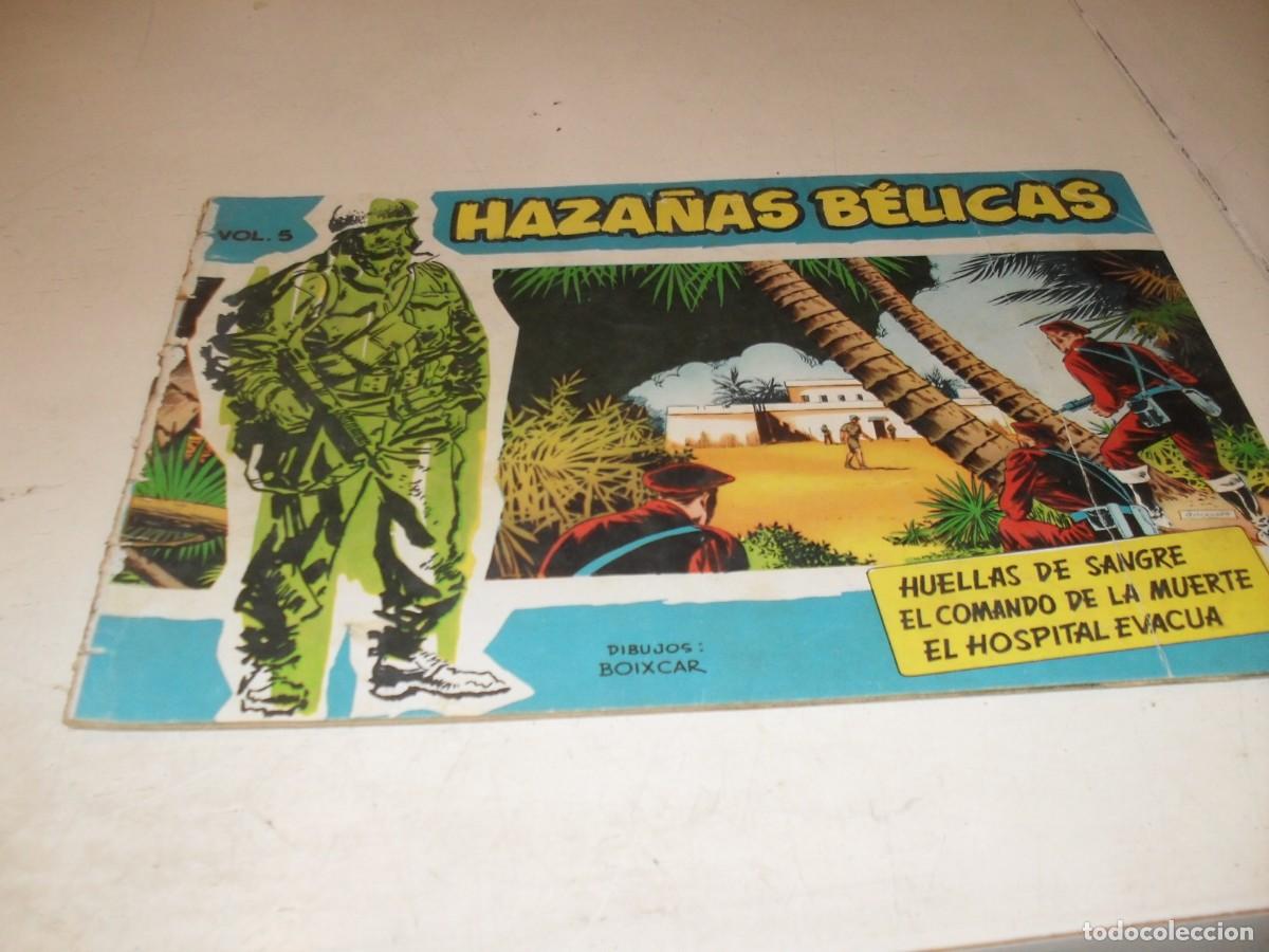 Tebeos: HAZA&Ntilde;AS BELICAS,S.AZUL,N&ordm; 5,PRIMEROS N&ordm;,HUELLA DE SANGRE,DE BOIXCAR,DE 370.TORAY,1957