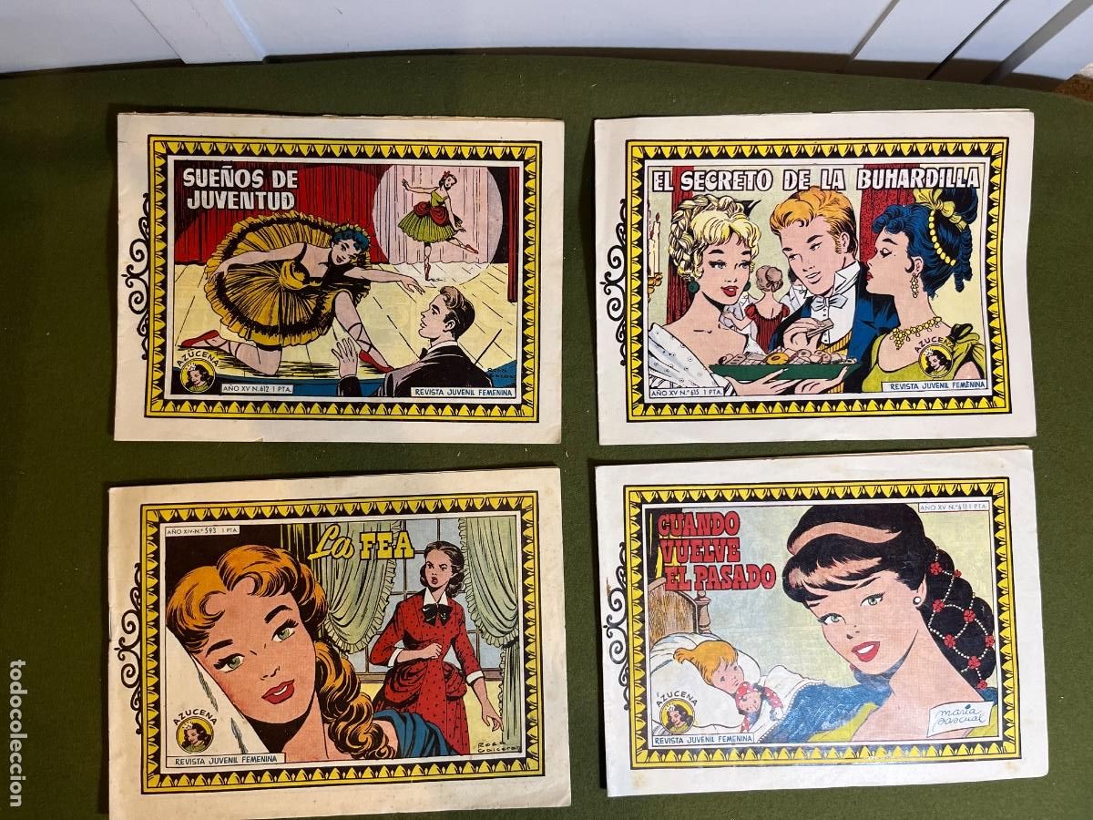 Tebeos: Lote 4 C&oacute;mics Azucena Revista Juvenil Femenina Toray A&ntilde;os 50-60 Vintage Romance