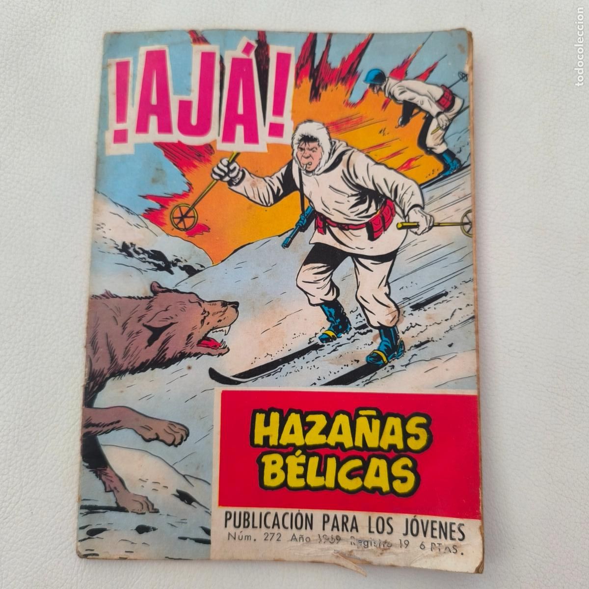 Tebeos: NOVELA GR&Aacute;FICA HAZA&Ntilde;AS B&Eacute;LICAS N&ordm; 272 - &iexcl;AJ&Aacute;! - EDICIONES TORAY 1958