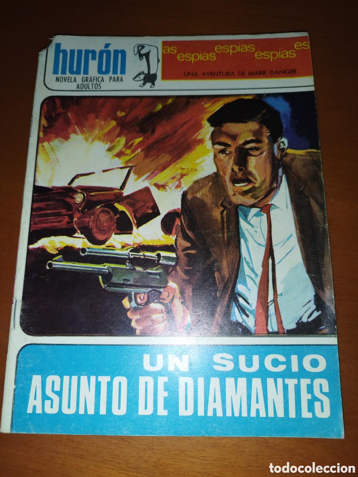 Tebeos: NOVELA GRAFICA HURON. AVENTURA DE MARK DANGER. UN SUCIO ASUNTO DE DIAMANTES. ED. TORAY, 1967