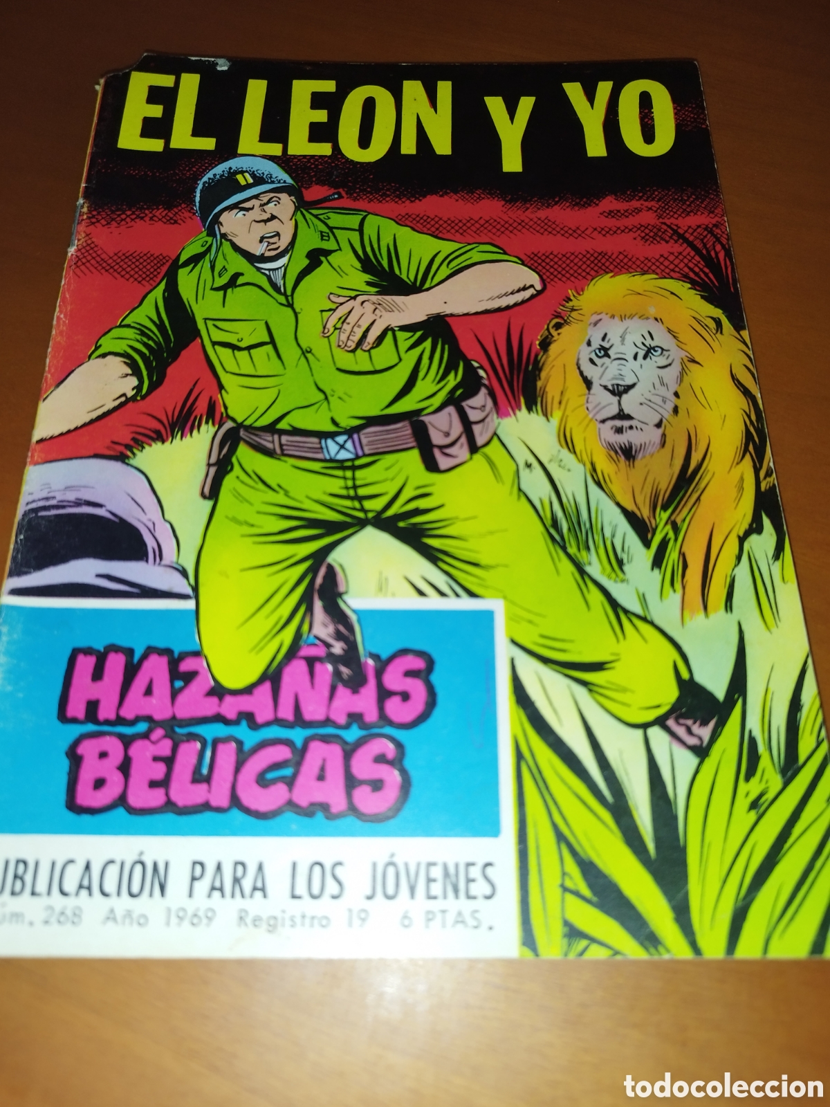 Tebeos: HAZA&Ntilde;AS BELICAS (GORILA): EL LEON Y YO. ED. TORAY, 1969. COMIC.