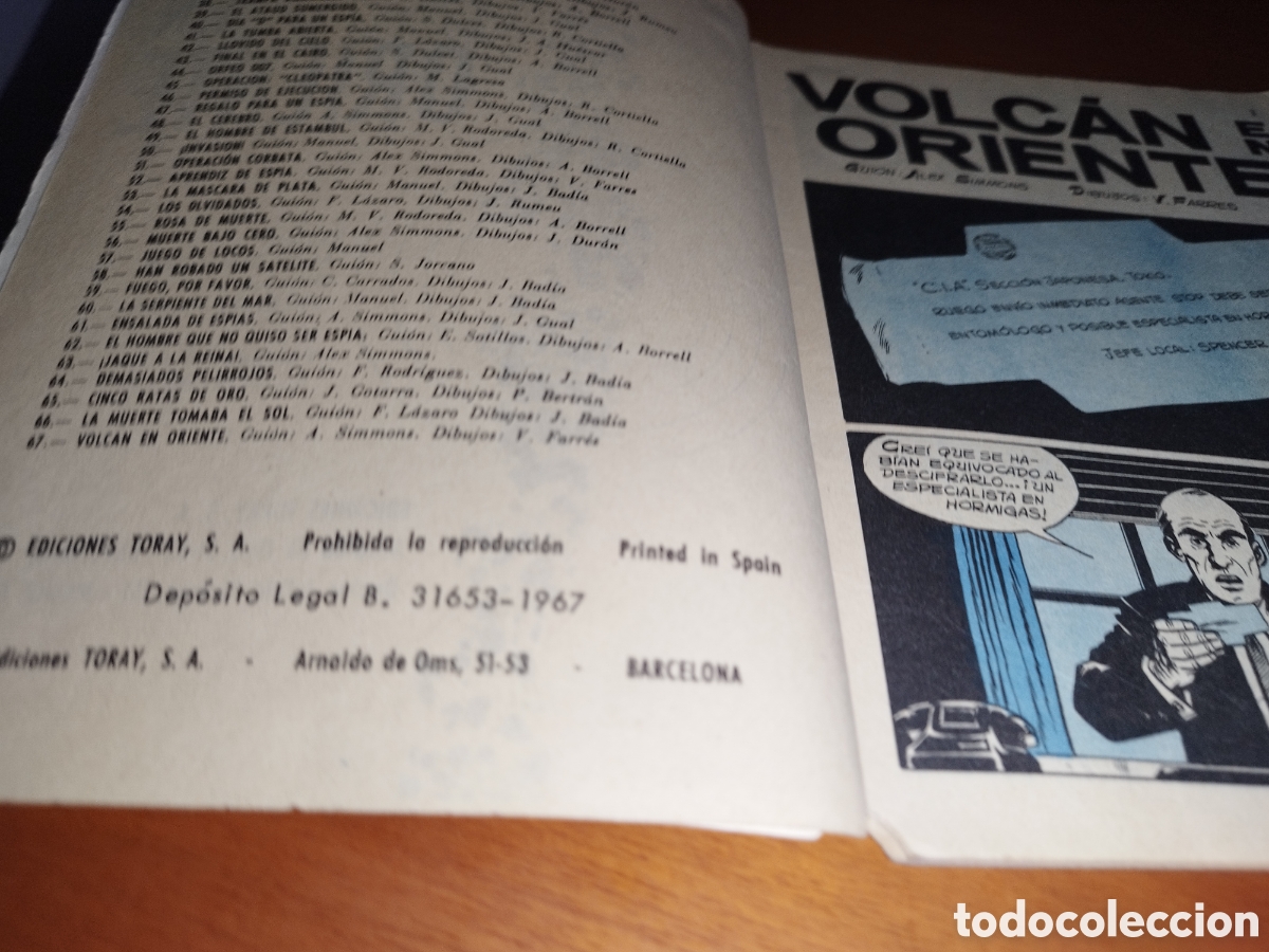 Tebeos: ESPIONAJE: VOLCAN EN ORIENTE. ED. TORAY, 1967. - Foto 4