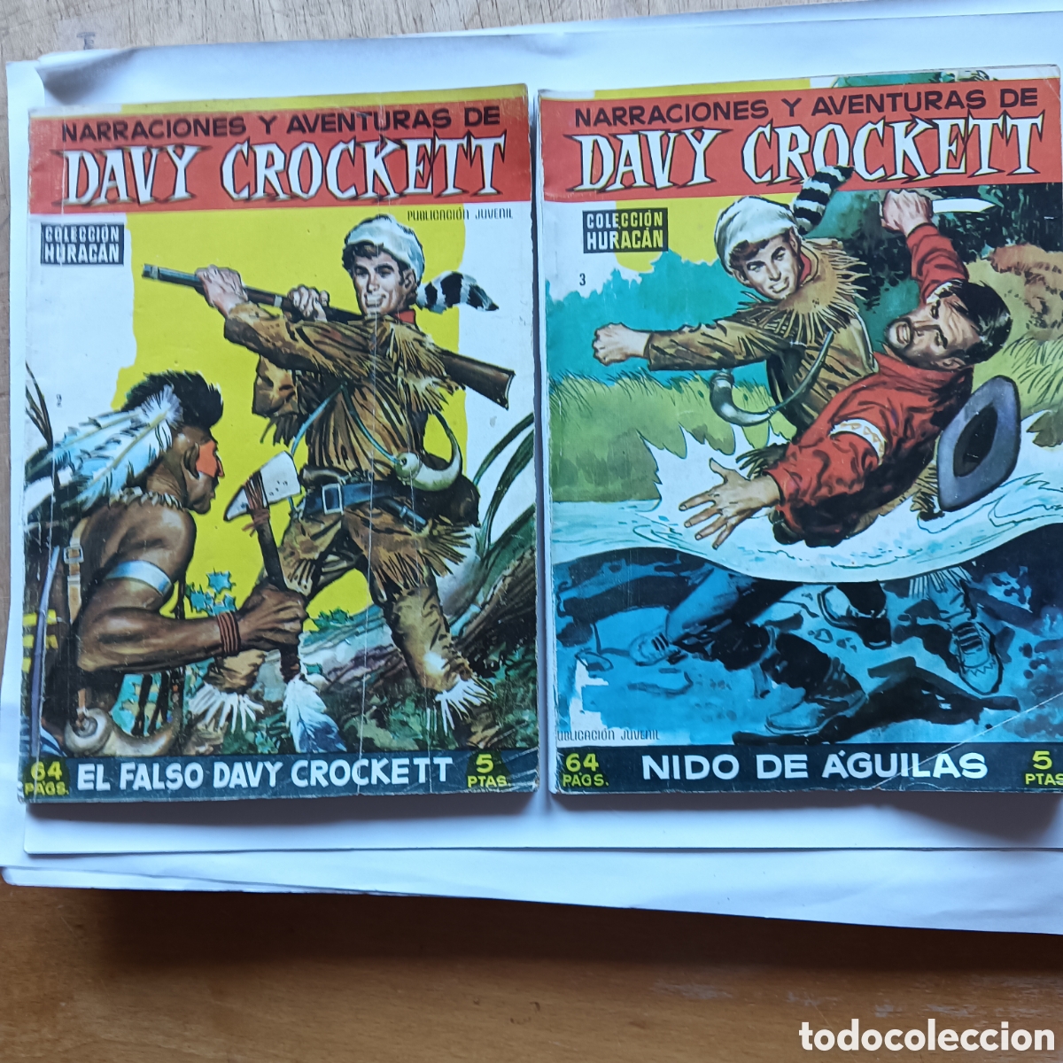 Tebeos: COLECCI&Oacute;N HURACAN DAVY CROCKETTNUM2-3 edi.toray
