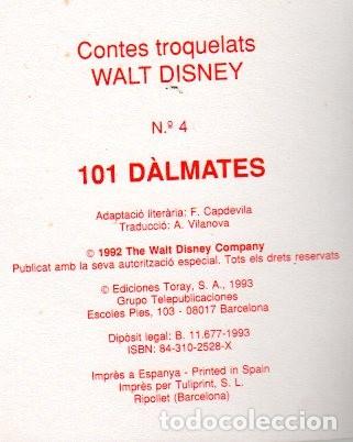 Tebeos: CUENTO TROQUELADO 101 DALMATES / WALT DISNEY EN CATALAN / N&Uacute;MERO 4 - Foto 2