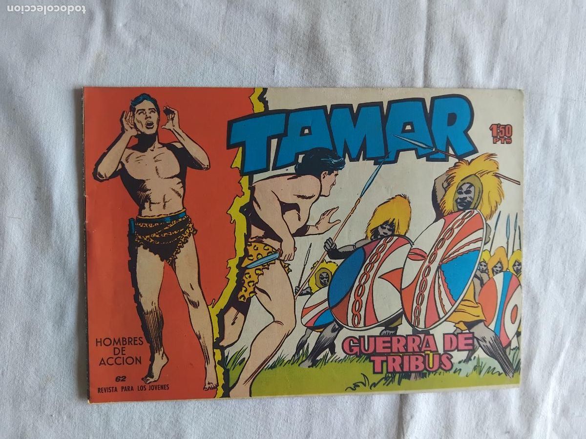 Tebeos: TAMAR N&ordm; 62. EDICIONES TORAY 1961. ORIGINAL EN BUEN ESTADO.