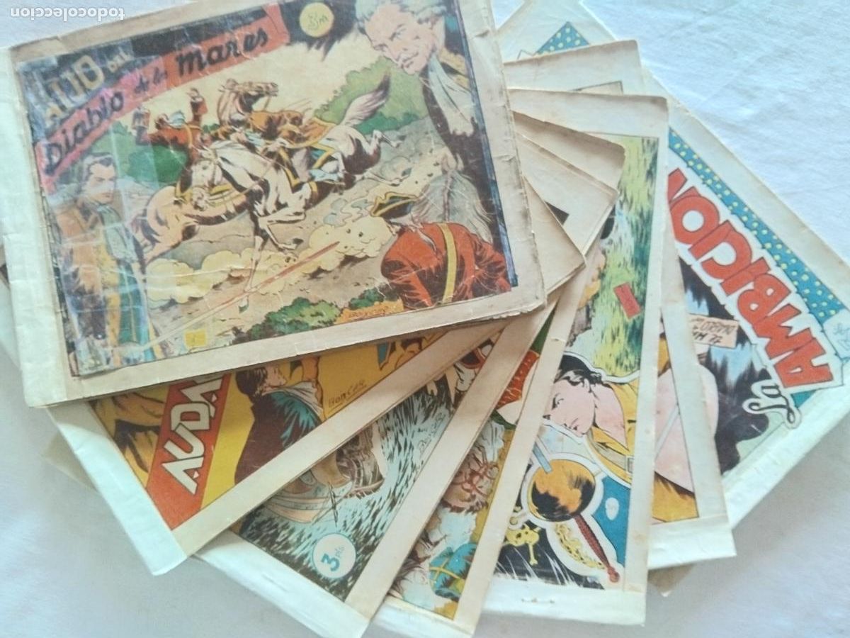 Tebeos: EL HIJO DEL DIABLO DE LOS MARES COMPLETA 7 NUMEROS 1950 EDICIONES TORAY. ORIGINALES.
