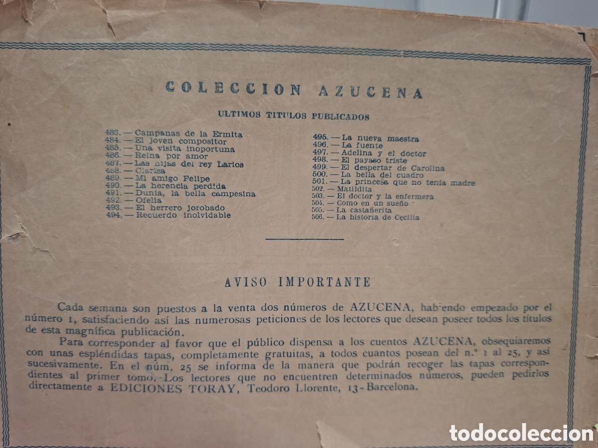 Tebeos: Azucena La historia de Cecilia n&uacute;mero 506 - Foto 2