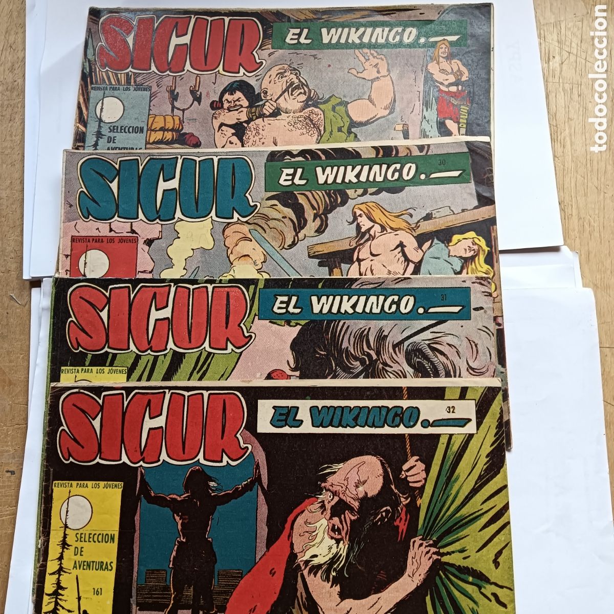 Tebeos: SIGUR EL VIKINGO NUM-29-30-31-32 EDI.TORSY ORIGINALES