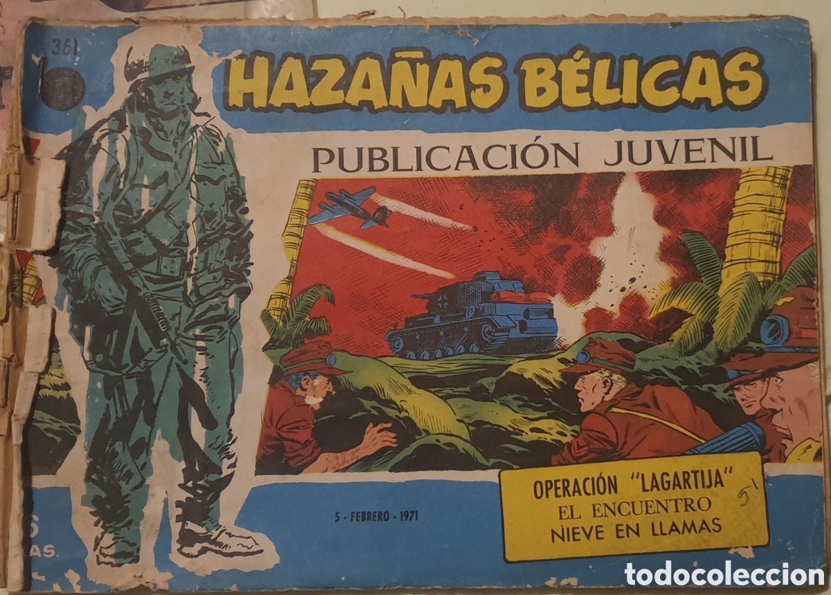 Tebeos: HAZA&Ntilde;AS B&Eacute;LICAS - OPERACION &rdquo;LAGARTIJA&rdquo; EL ENCUENTRO NIEVE EN LLAMAS