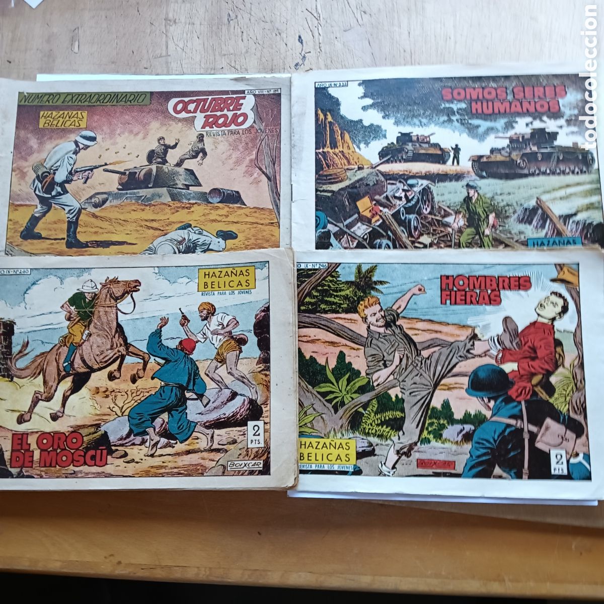 Tebeos: HAZA&Ntilde;AS BELICAS DE TORAY 2 SERIE N&Uacute;M 189-232-246-240 ORIGINALES