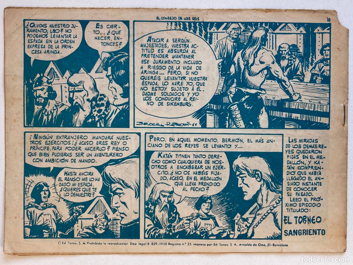 Tebeos: KATAN , EL CONSEJO DE LOS SEIS N&ordm;39 - ORIGINAL - Foto 2