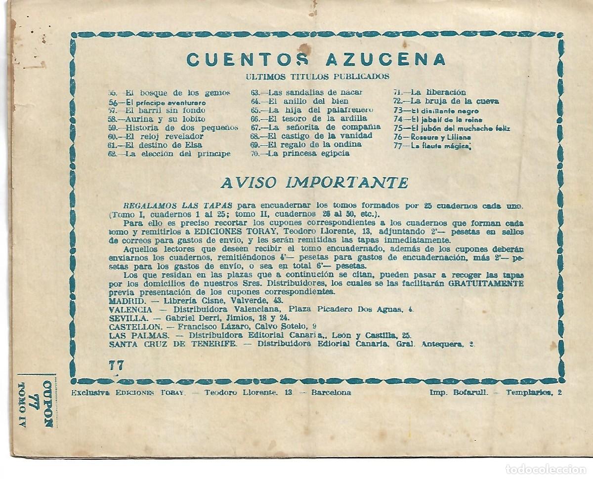 Tebeos: COLECCION AZUCENA - NUMERO 77 - Foto 2