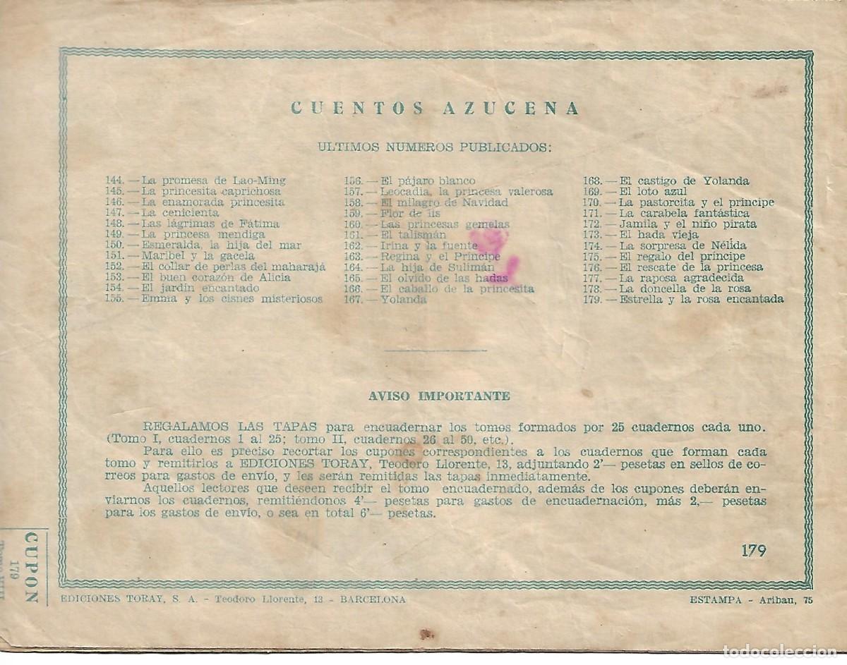 Tebeos: COLECCION AZUCENA - NUMERO 179 - Foto 2