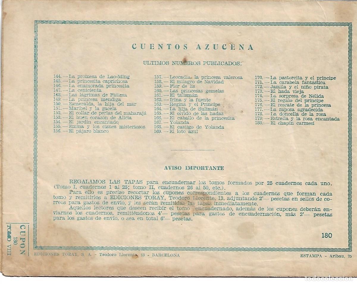 Tebeos: COLECCION AZUCENA - NUMERO 180 - Foto 2