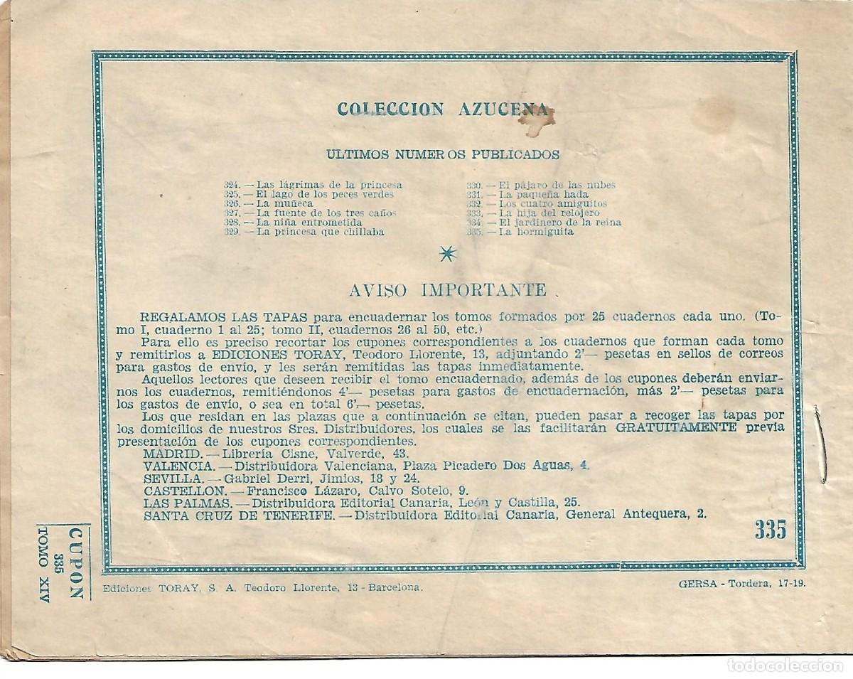 Tebeos: COLECCION AZUCENA - NUMERO 335 - Foto 2
