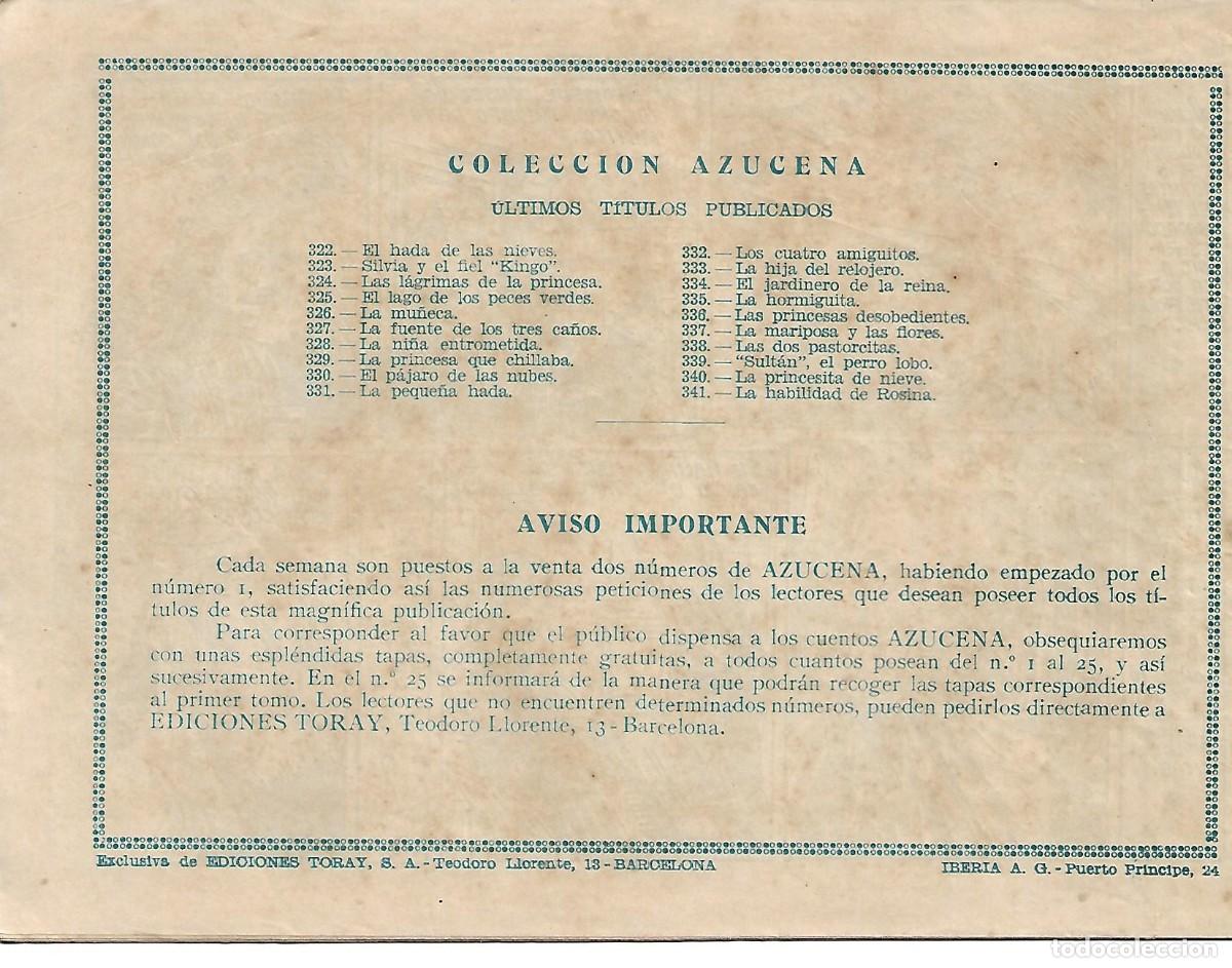 Tebeos: COLECCION AZUCENA - NUMERO 341 - Foto 2