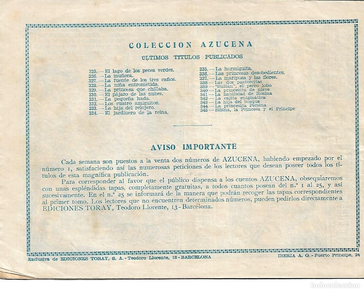 Tebeos: COLECCION AZUCENA - NUMERO 345 - Foto 2