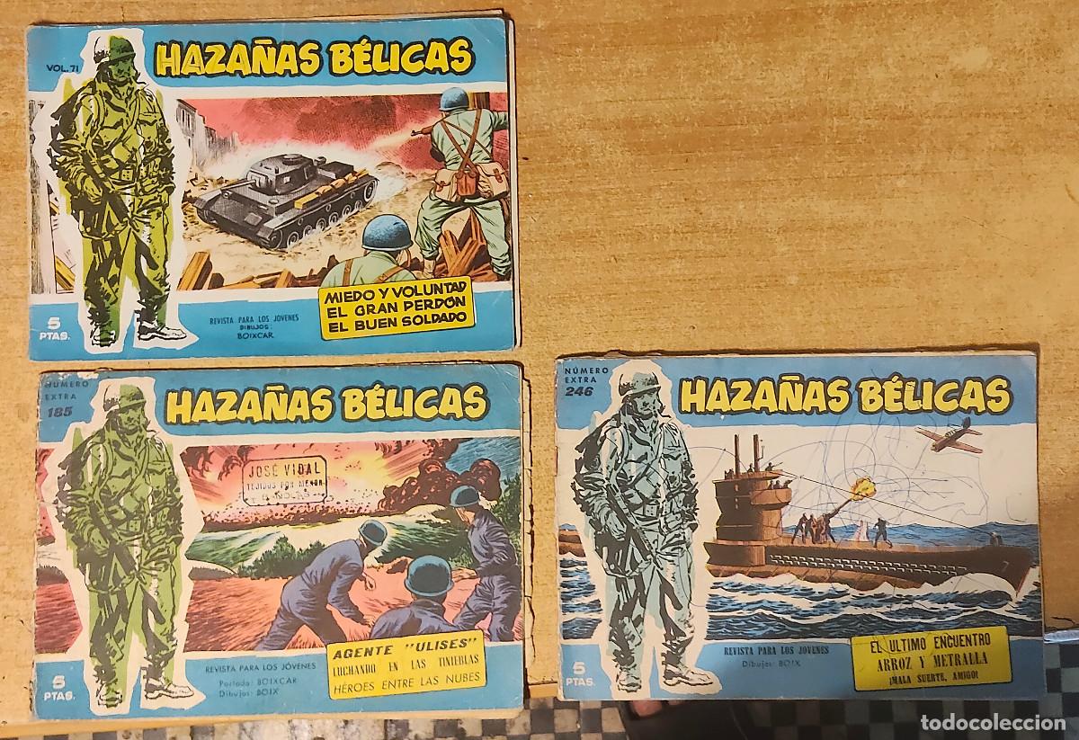 Tebeos: HAZA&Ntilde;AS BELICAS - N&ordm; 71 - 185 - 246 - el sue&ntilde;o leccion de sangre - ed. TORAY - 1957 - 3 ejemplares
