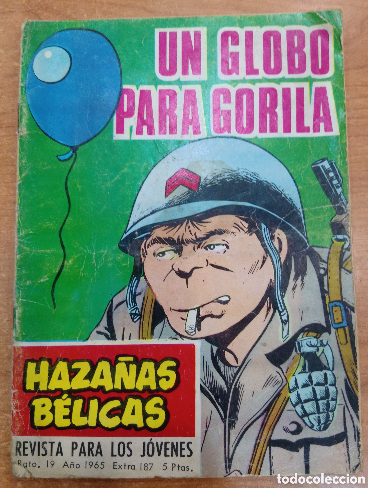 Tebeos: C&oacute;mic. &rdquo;Un globo para Gorila&rdquo;. Coleccion Haza&ntilde;as B&eacute;licas. A&ntilde;o 1965. N&ordm; Extra 187