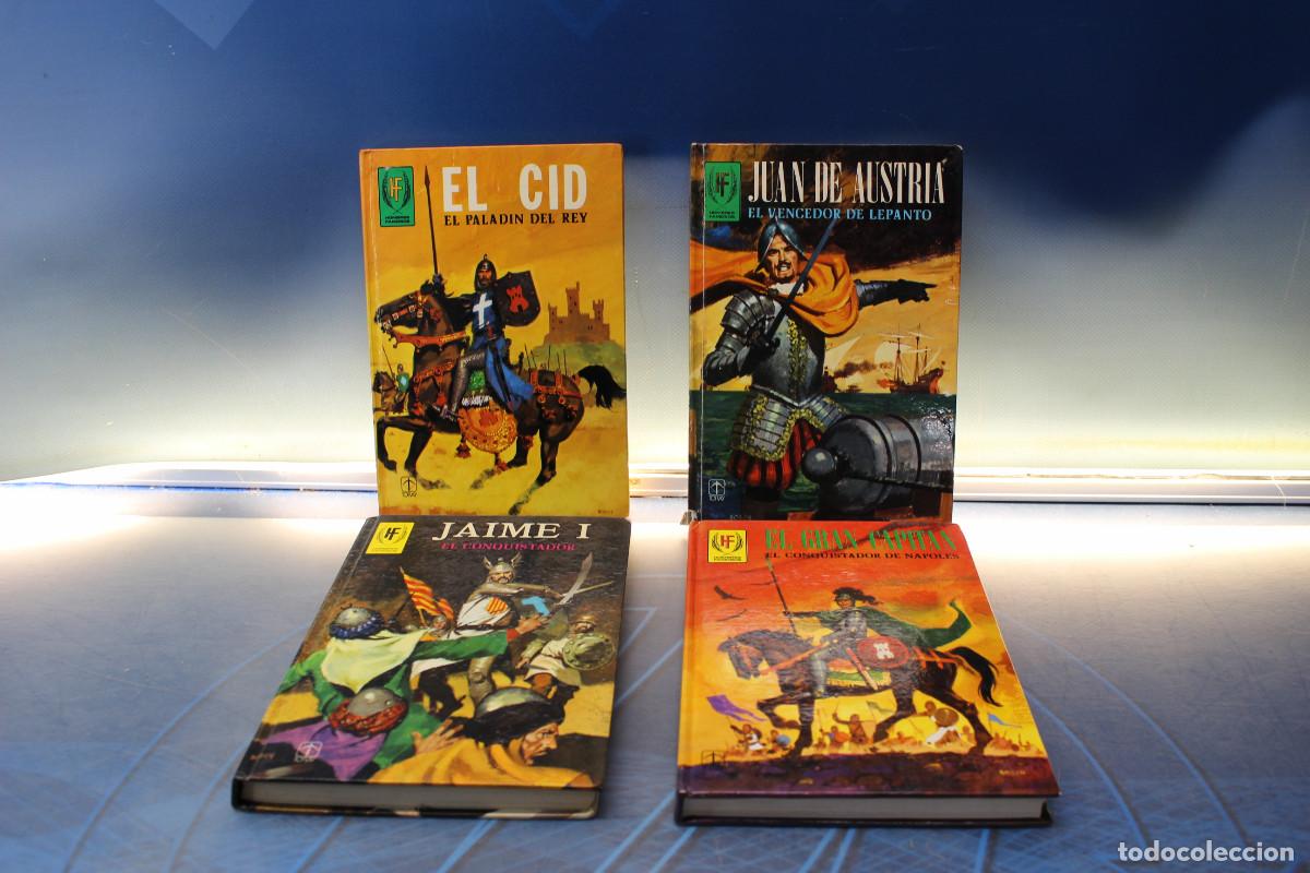 Tebeos: Colecci&oacute;n Hombres Famosos, Toray, 1977. N&ordm; 5, 15, 18 y 20.